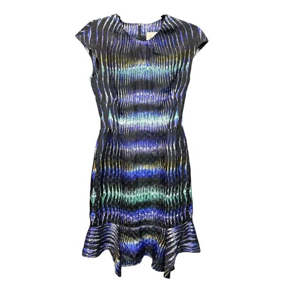 ASO BLAIR WALDORF PETER PILOTTO Digitally Printed Silk Dress Knee length sz 4 US - Picture 7 of 16